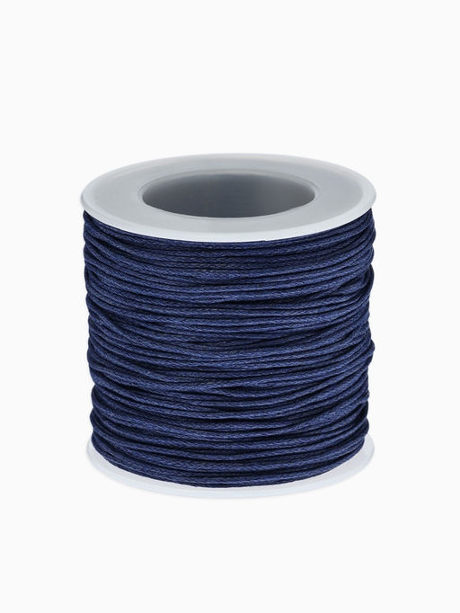 Шнур вощеный из полиэстера d=1 мм, L=65-70 м, синий