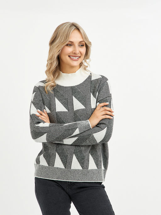 водолазка женская из шерсти с ромбами - Glenfield фото 8