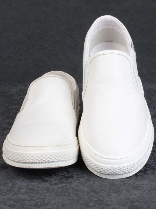 03-A69870-11-2 WHITE Полуботинки спортивные мужские (натуральная кожа)