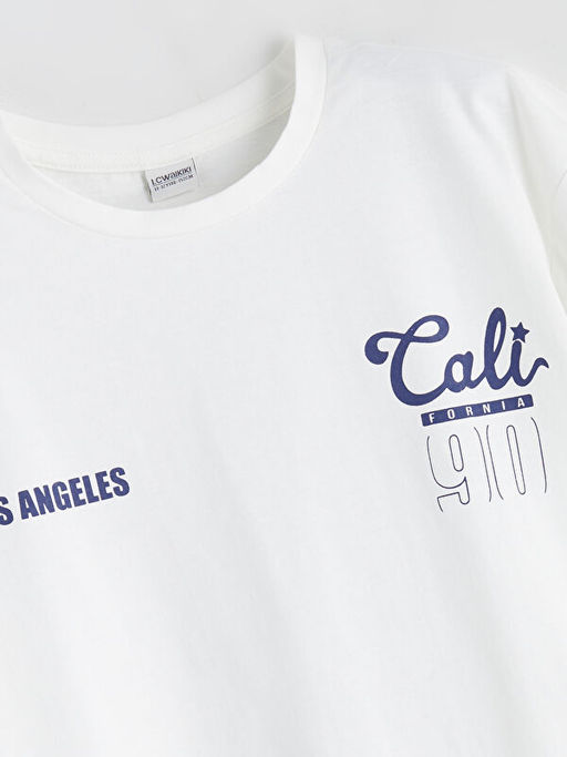 Bisiklet Yaka California Bask?l? K?z ?ocuk Ti??rt ve ?ort