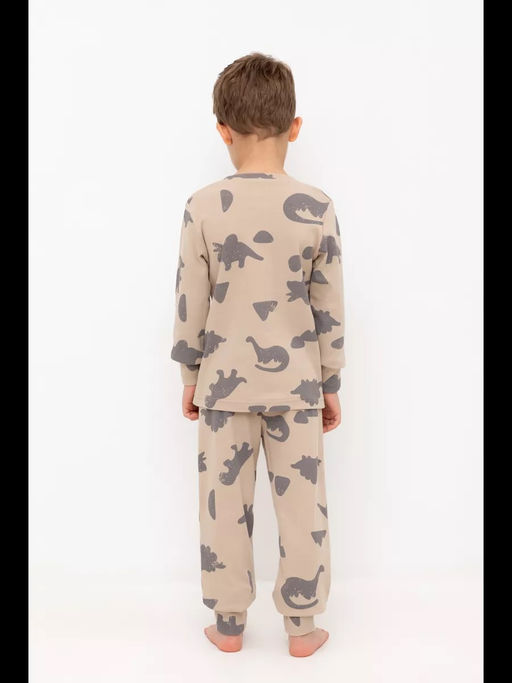Crockid _ К 1552/темно-бежевый,дино пижама дет