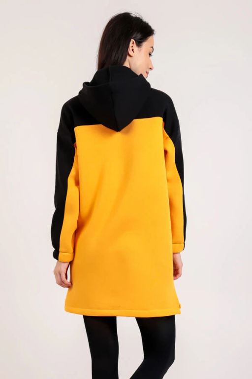 Платье женское, цвет черный желтый