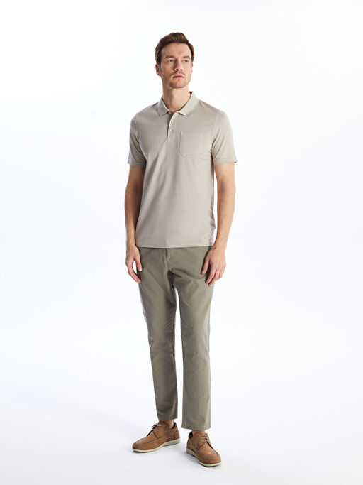 Polo Yaka K?sa Kollu Penye Erkek Ti??rt - Waikiki фото 3