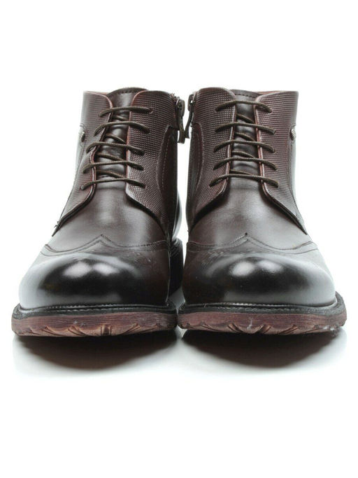 01-H9053-B1-SW5 BROWN Ботинки демисезонные мужские (натуральная кожа) - Фабричный китай фото 7