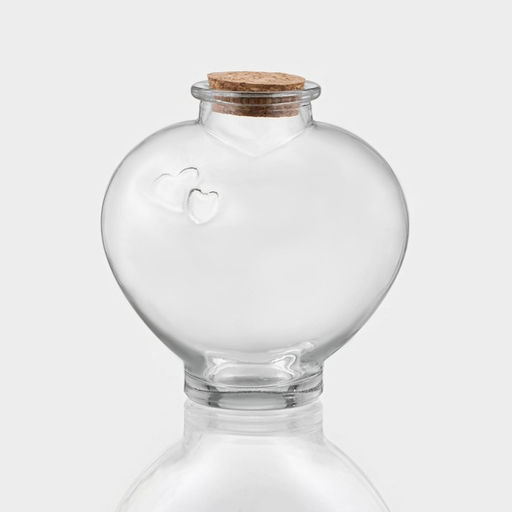 Цена за 2 шт. Банка для сыпучих Доляна Парфе. Амур, 350 мл, 5?11 см, с пробковой крышкой, стекло, прозрачная