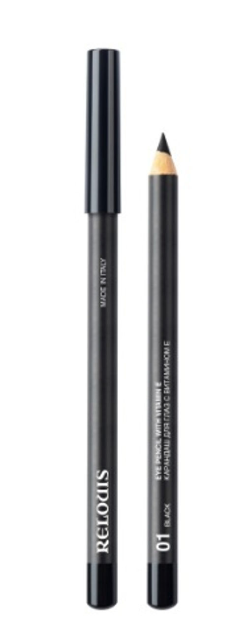 RELOUIS Карандаш для глаз с витамином Е тон 01 black (Италия)  фото 2