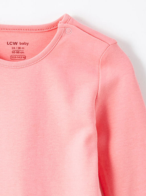 Bisiklet Yaka Uzun Kollu K?z Bebek ??t??tl? Body 2li - Waikiki фото 3