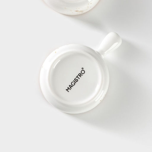 Кокотницы «Церера», набор 2 шт., d=7.5 см, 100 мл, фарфор, белые