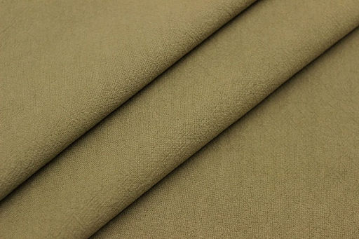 Хлопок крэш цв.Т.оливково-бежевый, СОРТ2, ш.1.38м, хлопок-100%, 160гр/м.кв - Купава фото 4