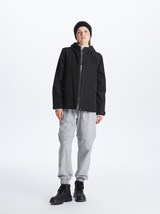 Kap??onlu Reflekt?r Bask?l? Uzun Kollu Kad?n Ya?murluk - Waikiki фото 3