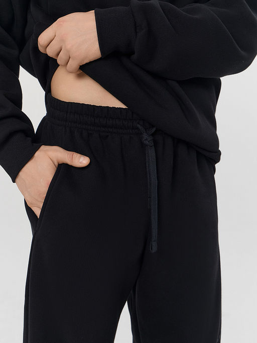 Теплые брюки джоггеры мужские черные с начесом - Mark formelle фото 5