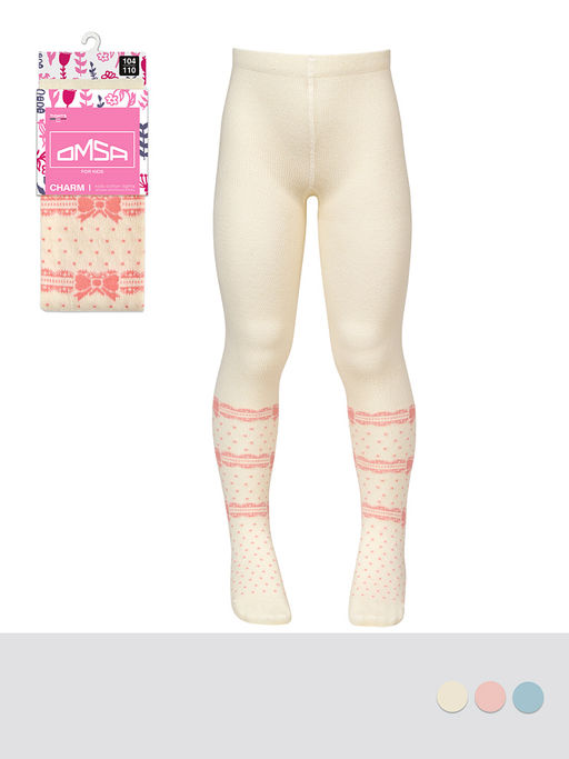 (Omsa) Collant 12P32-3 с рисунком (бантики)