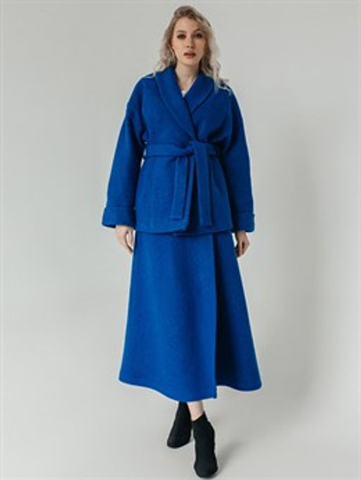 Юбка валяная шерсть, льносодержащая ткань