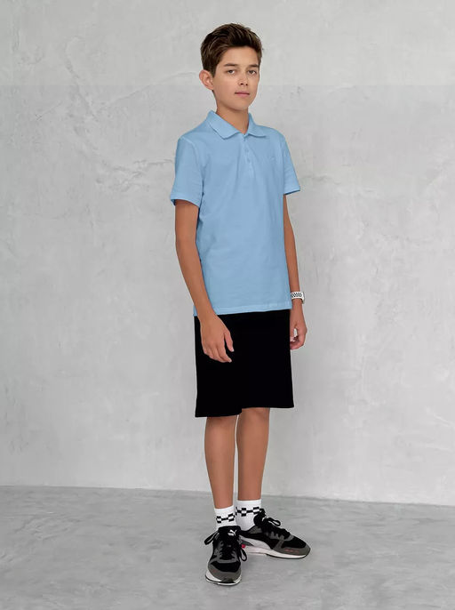CRB wear/CWJB 63158-43 Рубашка-поло для мальчика,голубой/Ex.Cherubino  фото 3