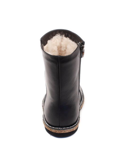 Полусапоги женские на полную ногу, Кожа, овчина, войлок, микропора