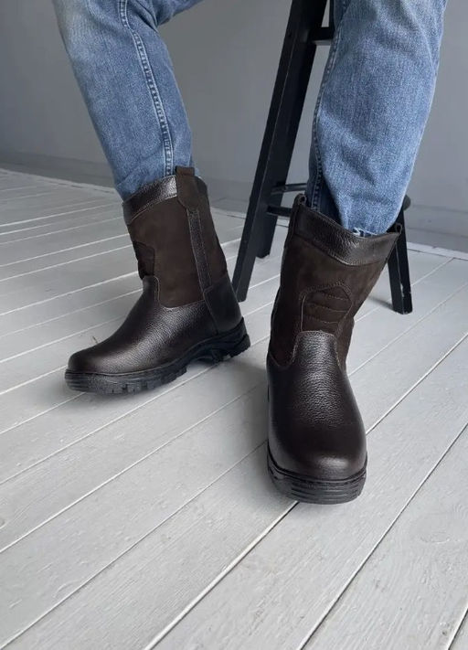 Мини-монголки мужские темно-коричневые, литая подошва, - Мирунт фото 16