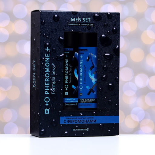 Подарочный набор косметики мужской Formula Sexy №6, гель для душа, 250 мл+шампунь, 250 мл (по мотивам Blue Label (Givenchy)