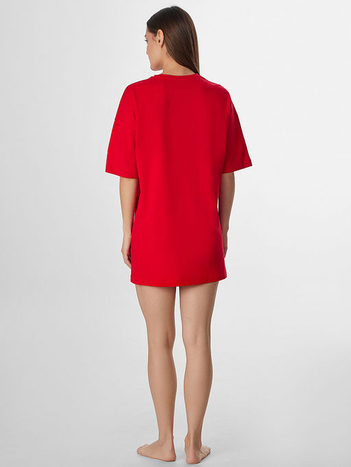 Туника домашняя женская красная с надписью - Mark formelle фото 4