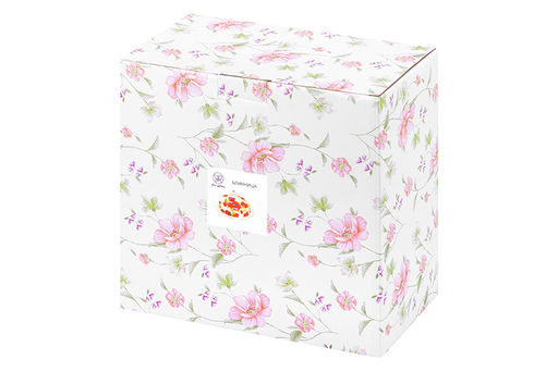 Блинница 23,5*23,5*12,5 см "Маки" фарфор NEW BONE CHINA