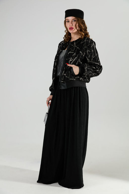 Бомбер NIKVA н435-2 чёрная геометрия  фото 6