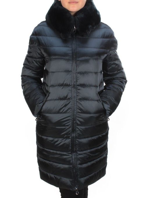 815-E03 DARK BLUE Пальто зимнее женское VISDEER (200 гр. тинсулейт) - Fashion фото 2