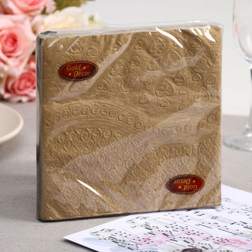 Салфетки бумажные "GOLD DECOR" 3 сл 33*33 20л