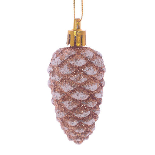 Набор из 6шт Украшение новогоднее "Шишка", L16 W4 H18 см