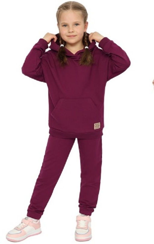 CRB wear/CWKG 90201-24 Костюм для девочки (толстовка, брюки),бордовый/Ex.Cherubino
