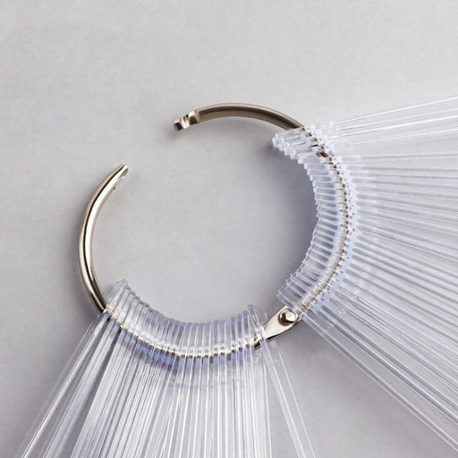 Палитра для лаков на кольце, 50 ногтей, форма овал, прозрачная