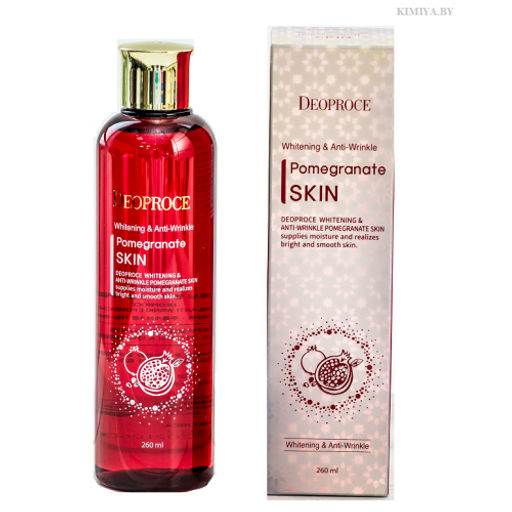 Deoproce Whitening & Anti-Wrinkle Pomegranate Skin, 260ml - Антивозрастной тонер для лица с экстрактом граната