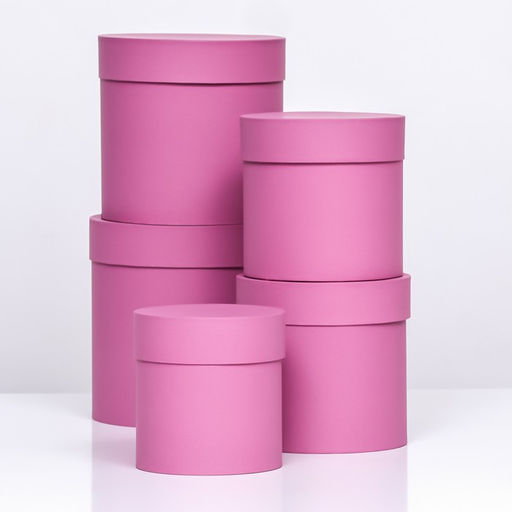 Набор шляпных коробок 5 в 1 Фуксия, 20 20 2013,5 13,5 13,5 см