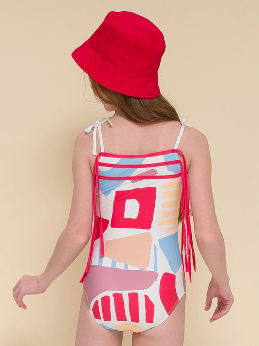 PELICAN, купальник для девочек, Молочный  фото 2