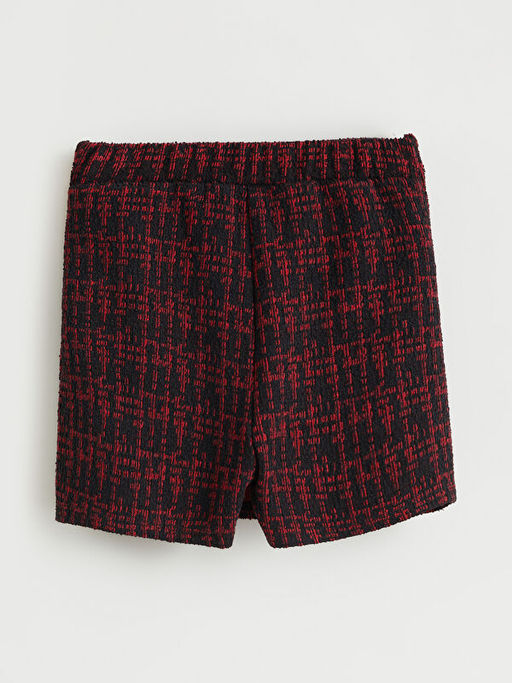 Beli Lastikli Ekose K?z ?ocuk ?ort Etek