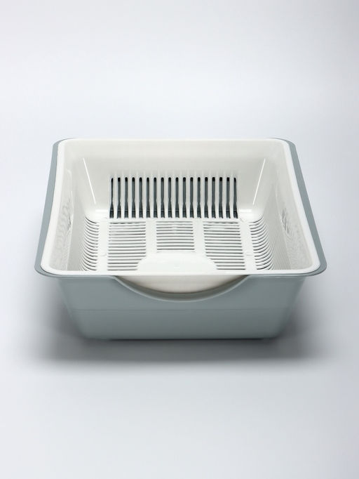 Туалет глубокий с сеткой 36×25×9 см, белый/серый