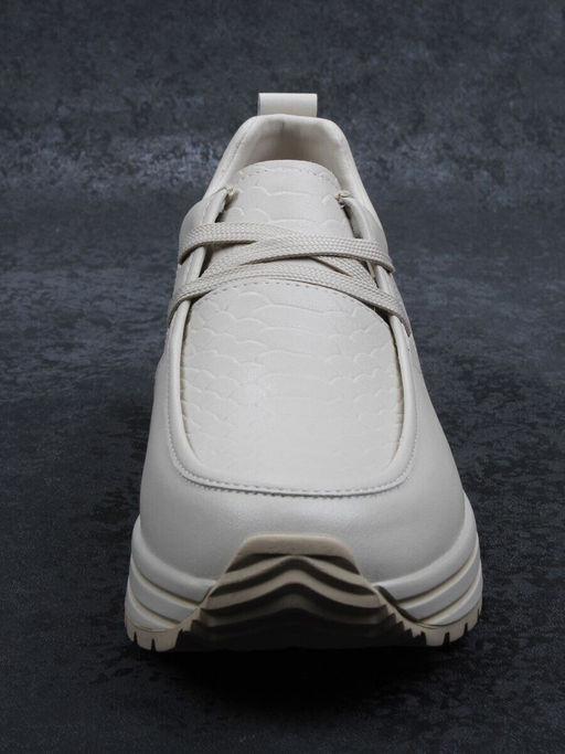 03-A1011-2 BEIGE Полуботинки спортивные женские (натуральная кожа)