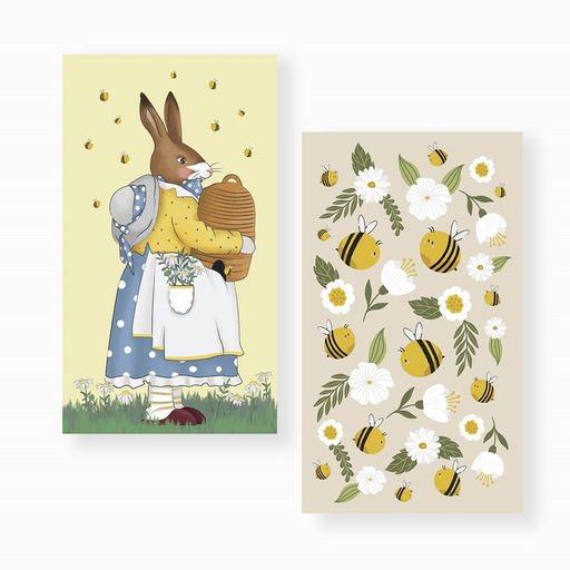 Набор кух. полотенец Доляна Bee and bunny 2 шт, 28х46 см, рогожка, 100% хл, 160г/м2  фото 11