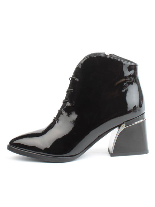 04-Z4229R-2 BLACK Ботильоны демисезонные женские (натуральная кожа, натуральная байка)