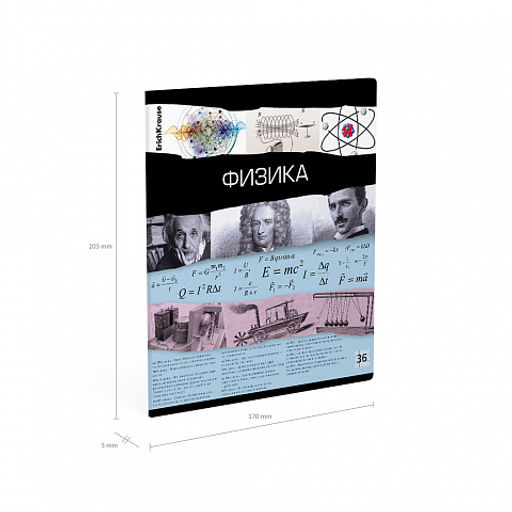 Цена за 5 шт. Тетрадь общая ученическая ErichKrause Timeline, Физика, 36 листов, клетка  фото 4