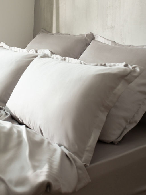 Наволочка SL Home Tencel, 70×70+3 см, тенсель, эвкалиптовое волокно 100%, светло-серая