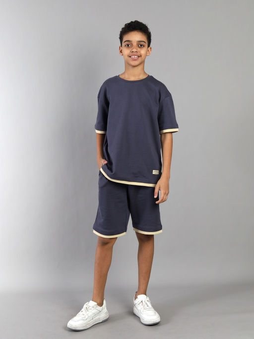 CRB wear / CSJB 90306-48K Комплект для мальчика (футболка, шорты),темно-серый/Ex.Cherubino