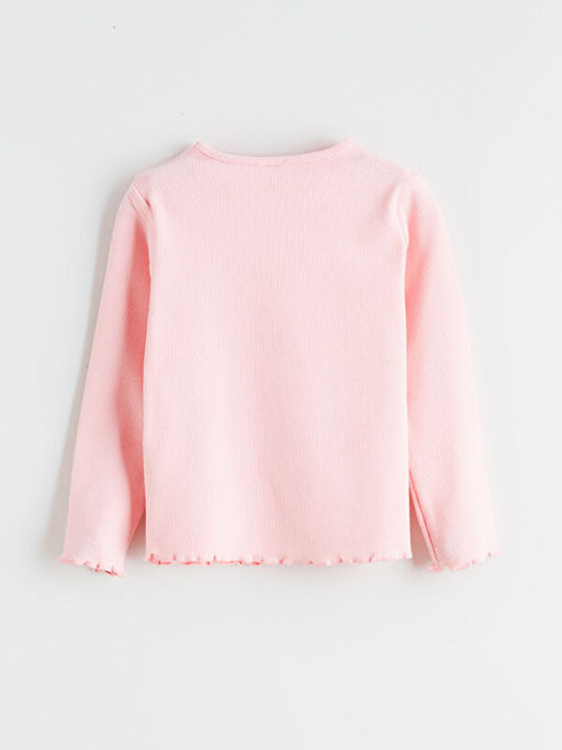 Bisiklet Yaka ?i?ekli K?z Bebek Ti??rt