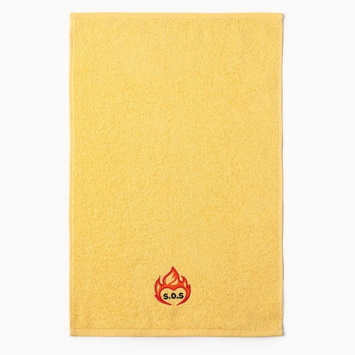 Полотенце махровое Огонь в сердце, 35?60 см, хлопок 100%, жёлтое - Этель фото 2
