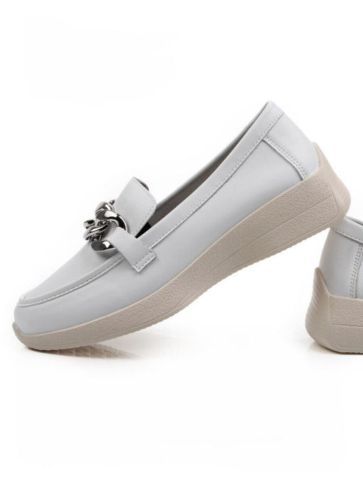 06-YG107-1 WHITE Туфли женские (натуральная кожа)