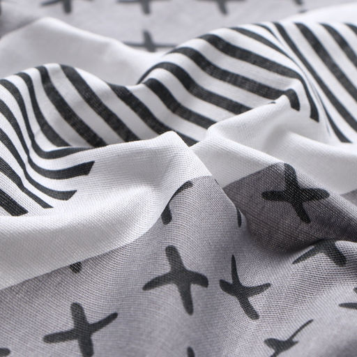 Простыня на резинке Этель Gray geometry 140*200*25, 100% хлопок, бязь, 125г/м2 фото 3