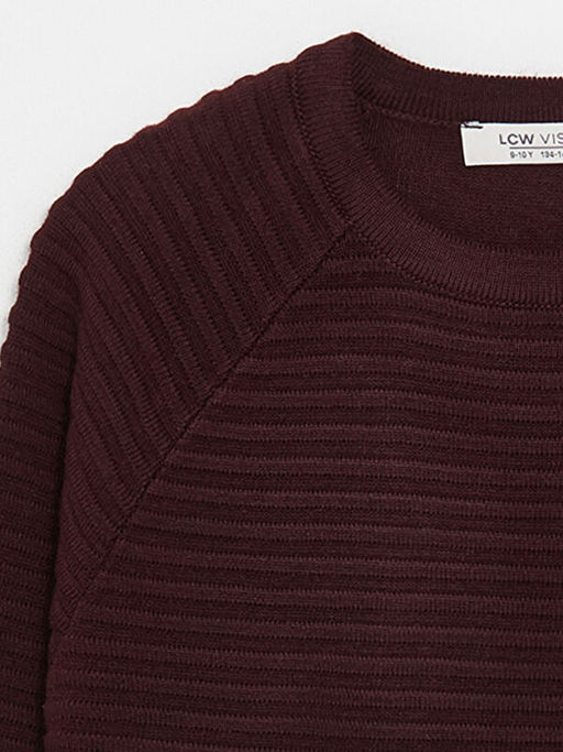 Bisiklet Yaka Uzun Kollu Erkek ?ocuk Triko Kazak - Waikiki фото 3