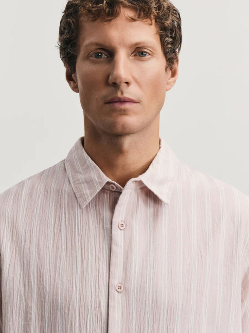 Рубашка из 100% хлопка в полоску / Zarina  фото 7