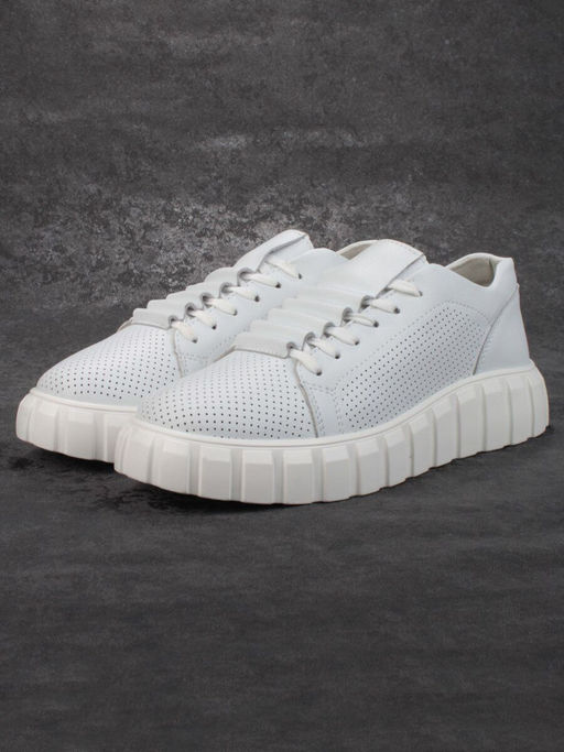 03-PDD135-1 WHITE Полуботинки женские (натуральная кожа) - No name фото 4