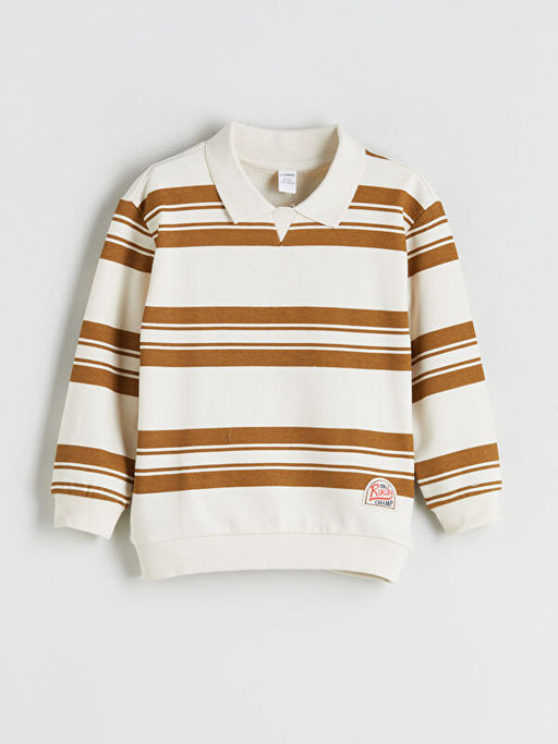 Polo Yaka Erkek ?ocuk Sweatshirt