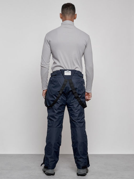 Полукомбинезон утепленный мужской зимний горнолыжный темно-синего цвета 7507TS - Colannia фото 19