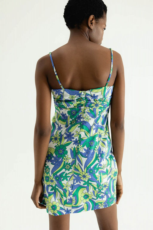 Приталенное платье с цветочным принтом - Incity фото 6